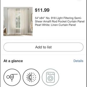 Light Filtering Semi-sheer Amalfi Rod Pocket Curtain Pearl White Curtain Panel